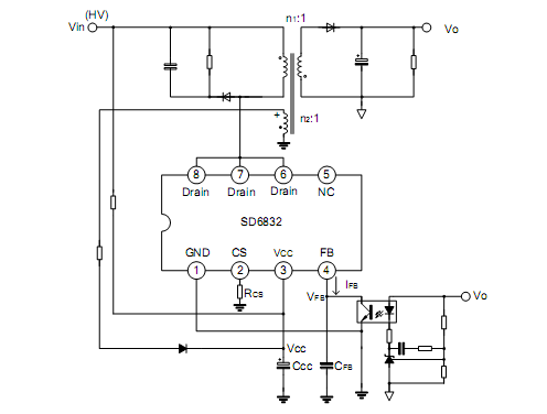 sd6832應用電路圖