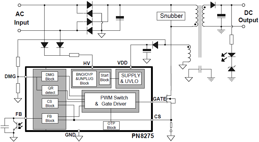 PN8275準諧振 芯片電路圖
