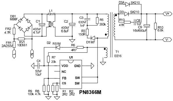 5V/1.2A適配器應用方案