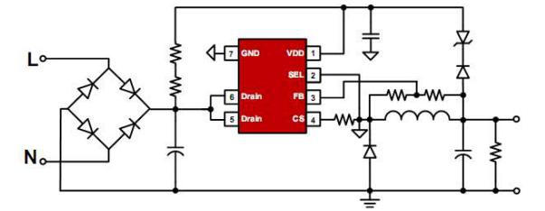 ASK8503B LED 照明典型應(yīng)用電路圖