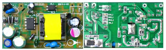 5V2.4A適配器方案PCB及DEMO實物圖