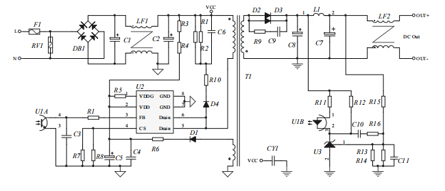 CR5249_9V適配器方案電路圖