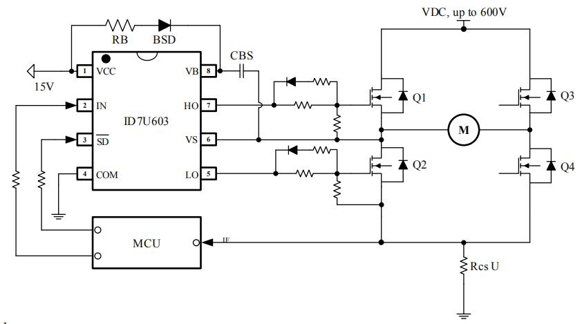 ir2104替代芯片ID7U603驅動原理