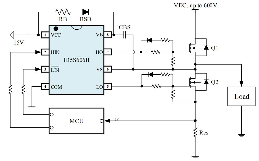 IR2103替代料ID5S606B典型應用電路圖